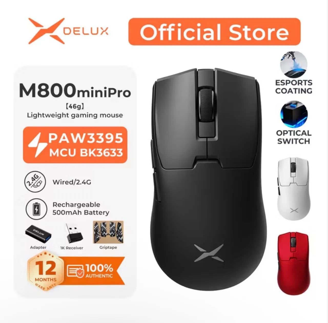 Mouse Gamer Delux M800 Mini Pro 🔥🖱️
