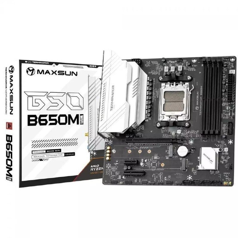 Placa Mãe Maxsun Terminator B650M WiFi6, Chipset B650, AMD AM5, mATX, DDR5 🖥️