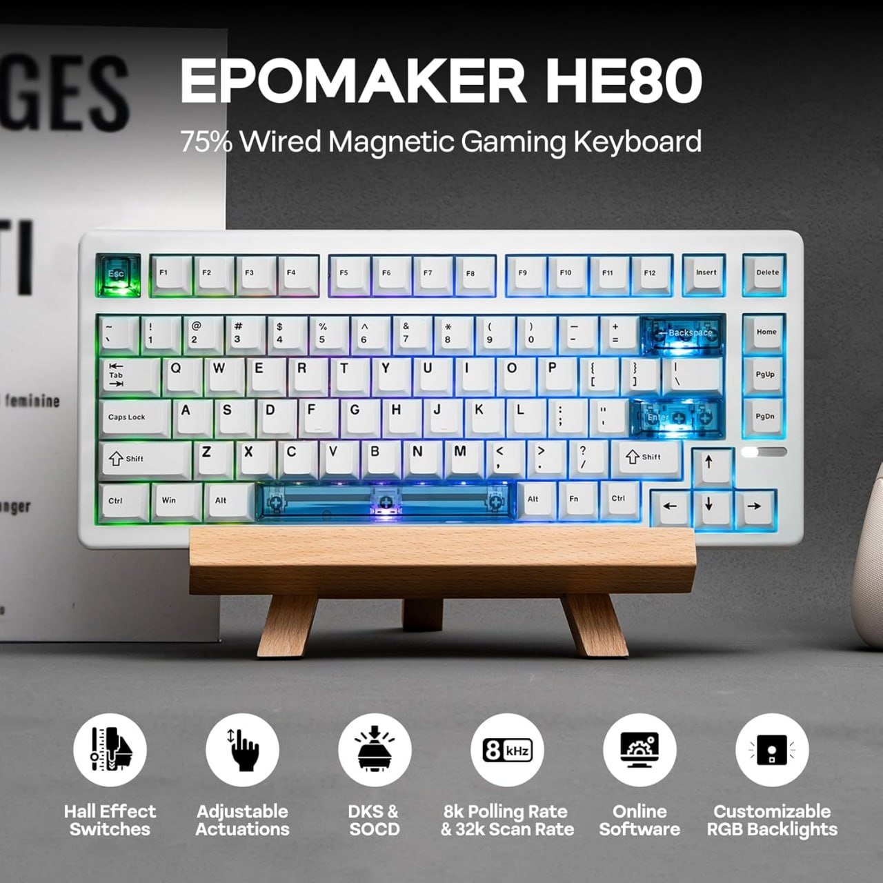 Teclado Magnético EPOMAKER HE80 75% 🔥⌨️