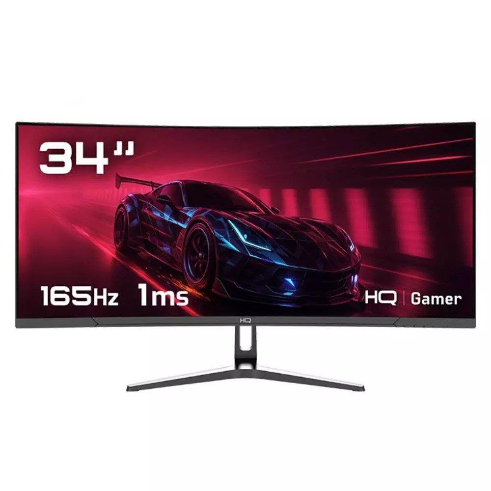 Monitor Gamer 34" Curvo 1ms, 165Hz, UltraWide (QHD) - 3440x1440 AMD FreeSync, HDMI, DP, HQ Premium HQ34C16 🖥️🎮