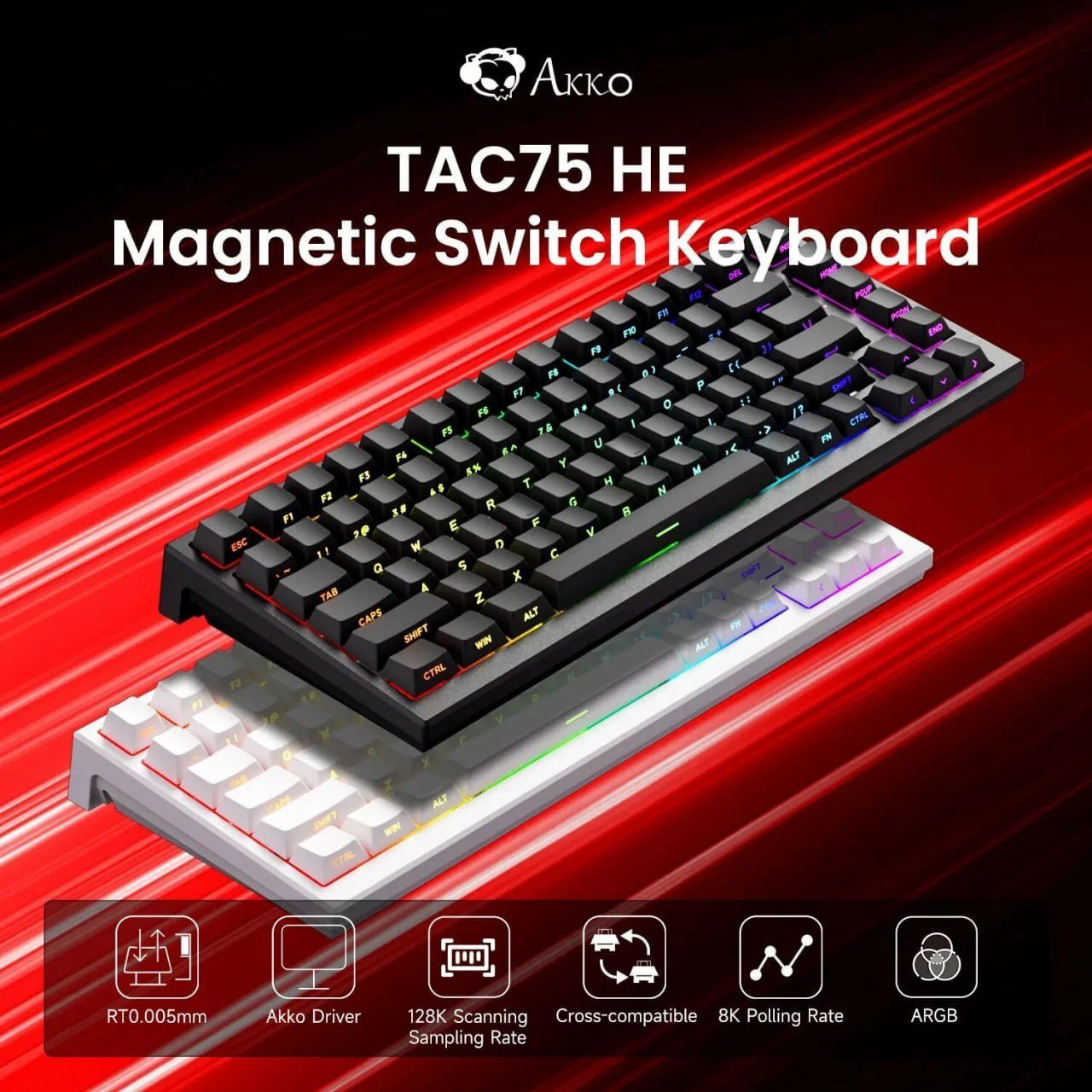 Teclado Magnético Akko Tac75 He 🇧🇷⌨️