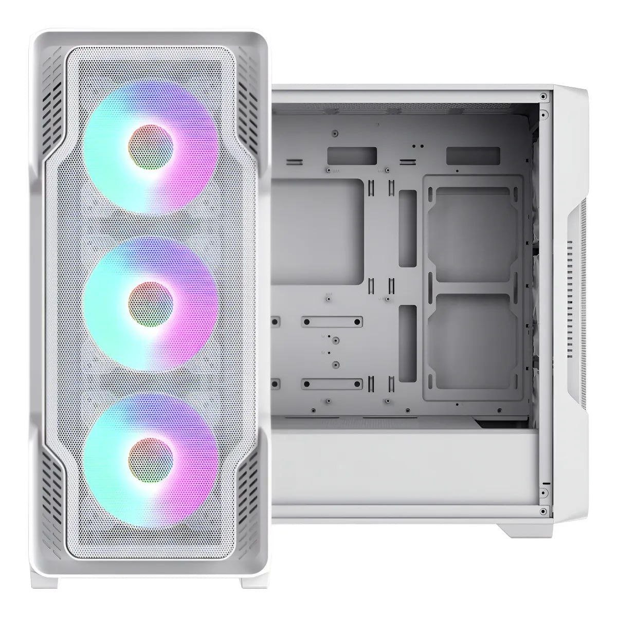 Gabinete Gamemax Tower Atx Vidro Siege Branco 3 Fans 🖥️🛒