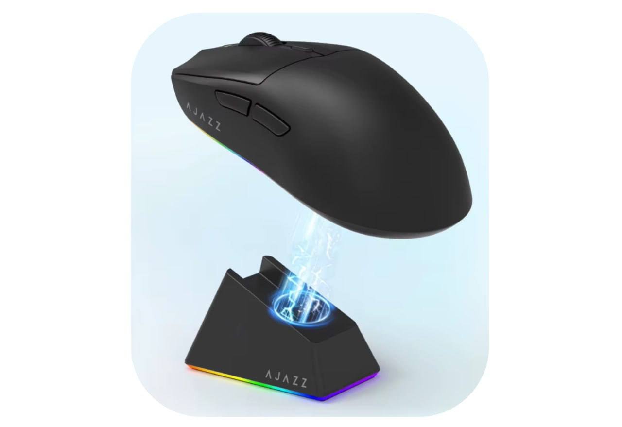 Mouse Sem Fio Ajazz AJ139 V2 MC PAW3311 com Dock de carregamento 🖱️🔋