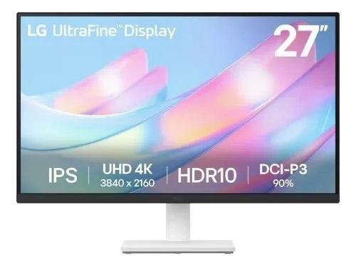 Monitor LG Ultrafine - Tela IPS UHD 4K 27", HDR10, DCI-P3 90%, Dynamic Action Sync 27US500-W Branco 127/220V 🖥️