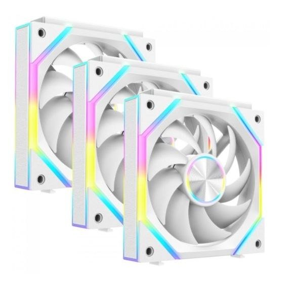 Kit Fan Com 3 Unidades SuperFrame Pulse, ARGB, 120mm, PWM, Branco, 58 CFM 🛒