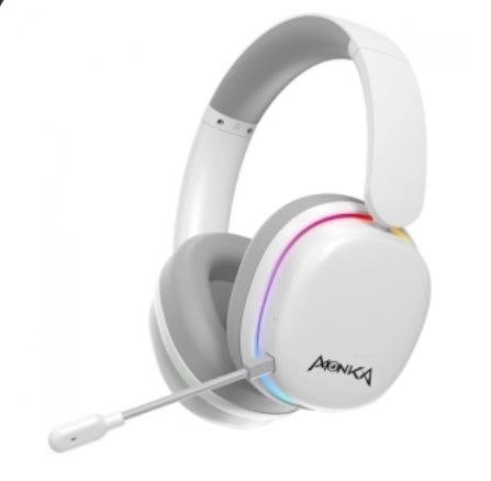 Headset Gamer Marvo Monka Echo RS HG9070W, RGB, Bluetooth 5.2, Drivers 50mm, Branco 🎧