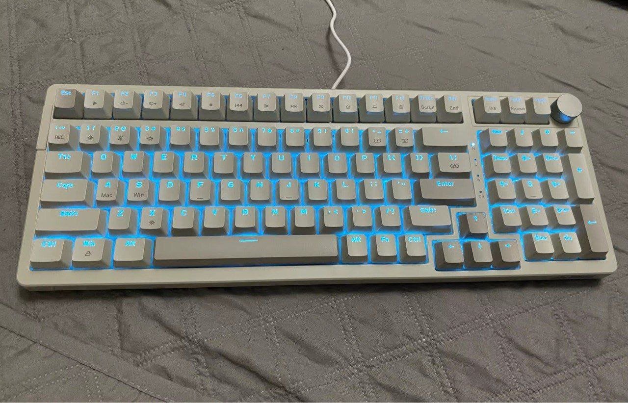 TECLADO MECÂNICO AJAZZ AK992 ICE BLUE BACKLIT 🎮⌨️