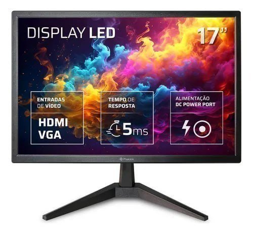 Monitor Fmaxx MQ17V Led 17 Com Hdmi Vga Vesa Cor Preto 🖥️