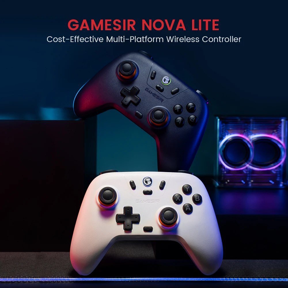 2 Unidades - Controle Sem Fio Gamesir T4 Nova Lite, Analógicos Hall Effect 🎮🕹️