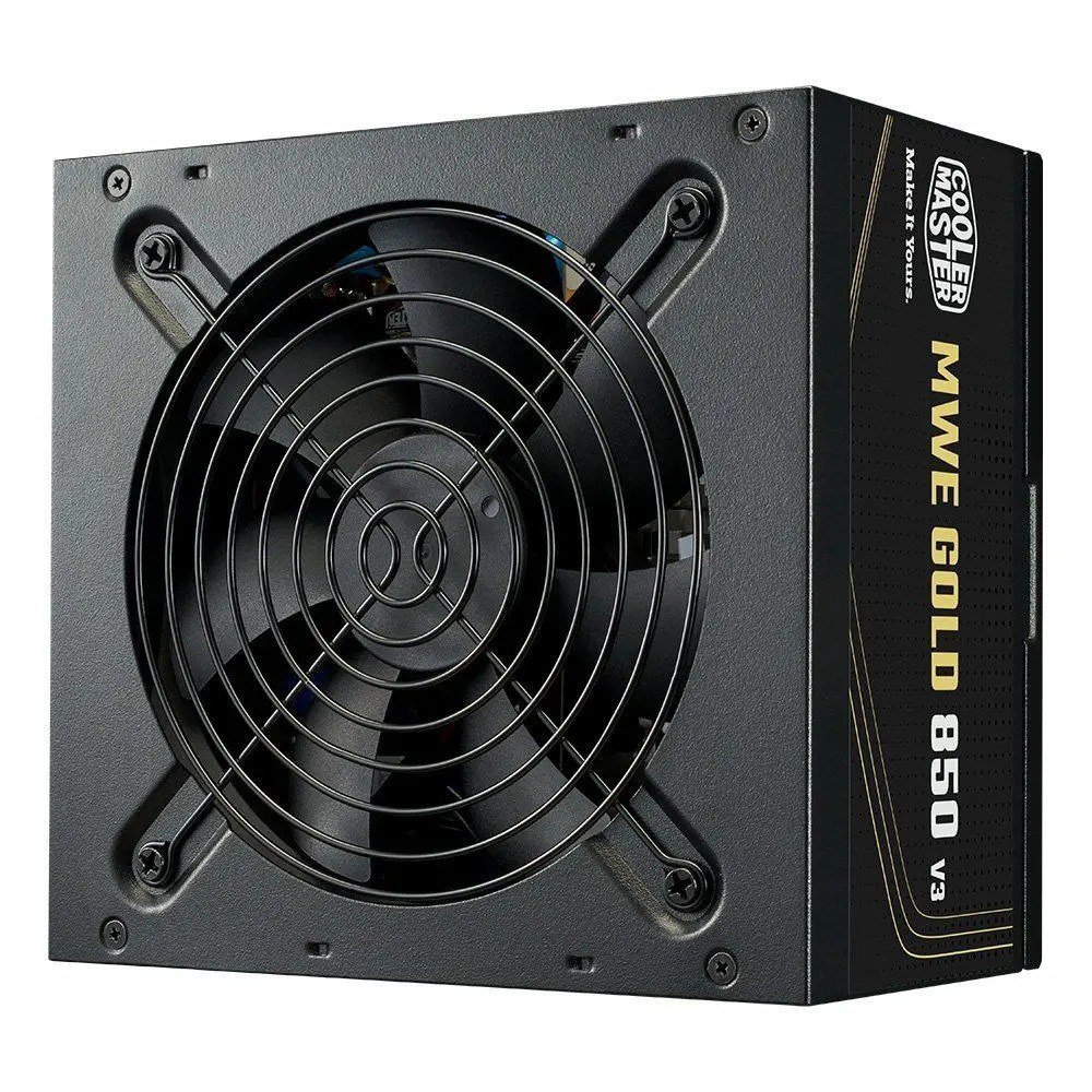 Fonte Cooler Master MWE Gold 850 V3, 850W, 80 Plus Ouro, ATX 3.1, PFC Ativo, Preto - MPE-8506-ACAG-BBR ⚡