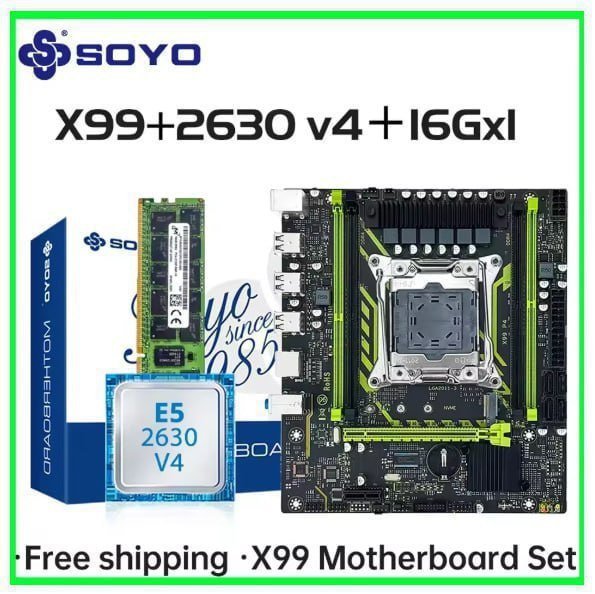 KIT XEON SOYO SY-X99 D4 + E5 2630 V4 (sem RAM)