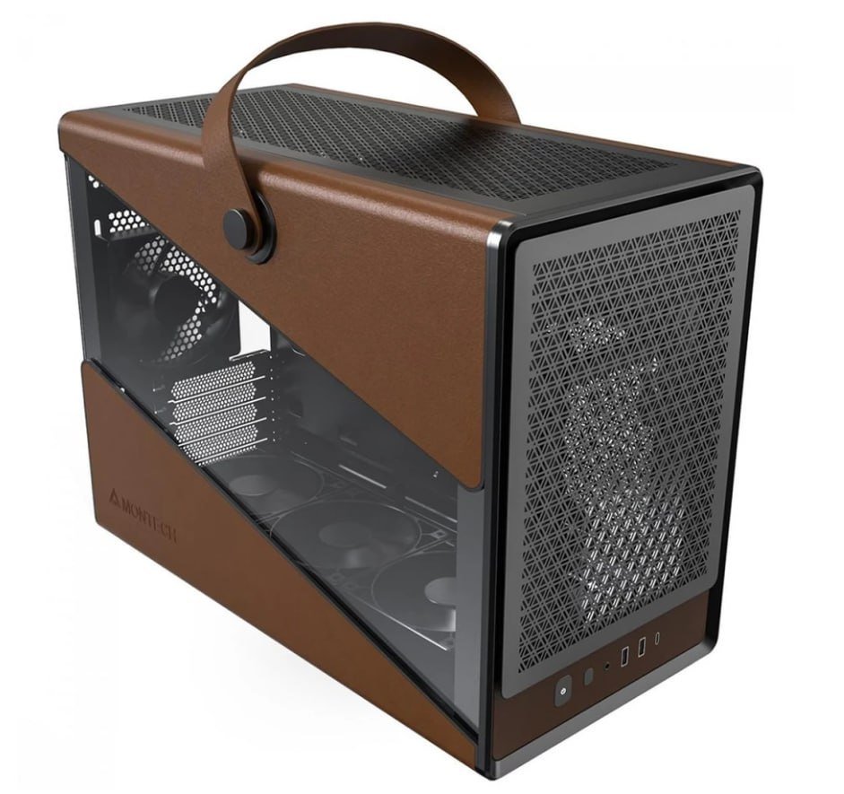 Gabinete Montech Heritage Mini Tower Couro e Metal, mATX 🖥️