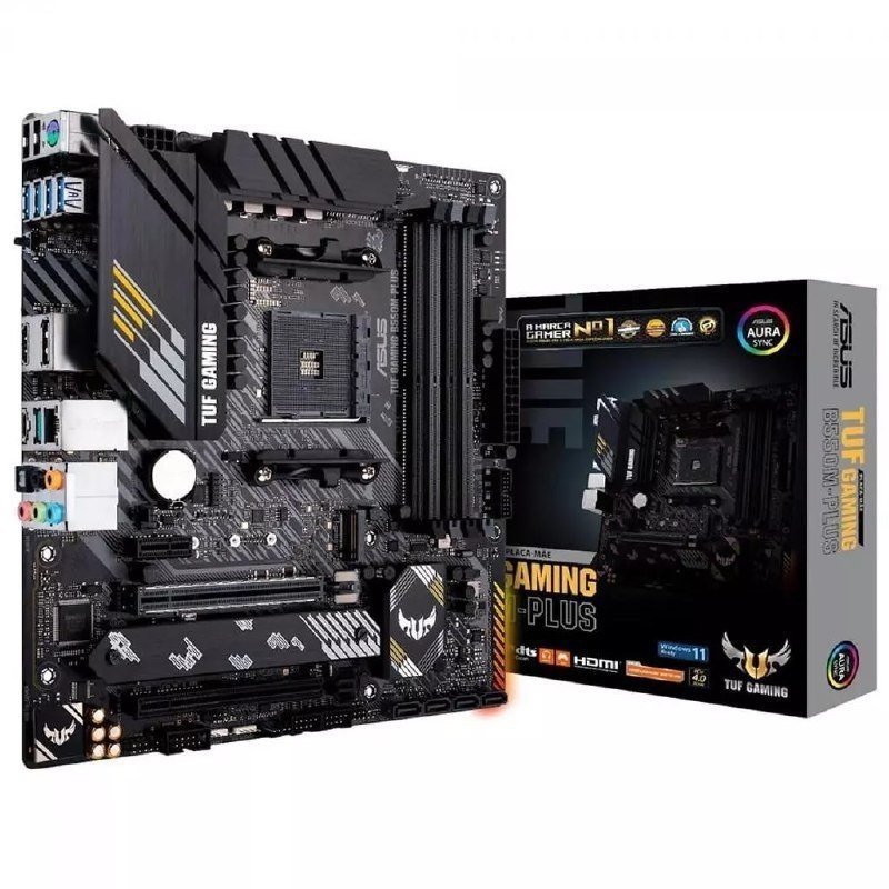 Placa Mãe Asus TUF Gaming B550M-Plus, Chipset B550, AMD AM4, mATX, DDR4 🛒💻