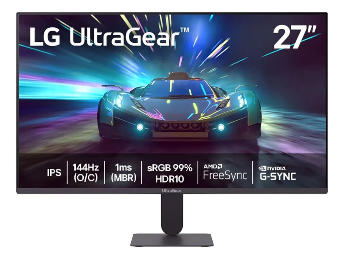 Monitor LG UltraGear 27G411A-B 27", FHD, 144Hz, 1ms (MBR), NVIDIA G-SYNC, AMD FreeSync, HDR10 🖥️