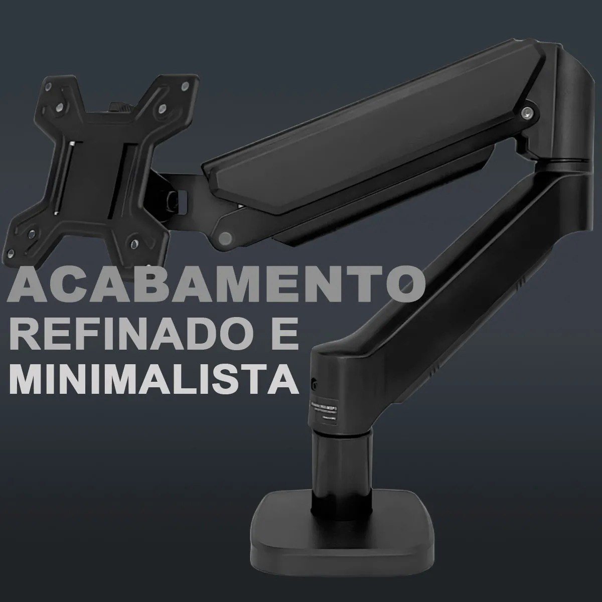 Suporte ajustável WLK AUTOMOTIVE WKMSP1 com braço articulado para monitor de até 32 polegadas preto 🖥️