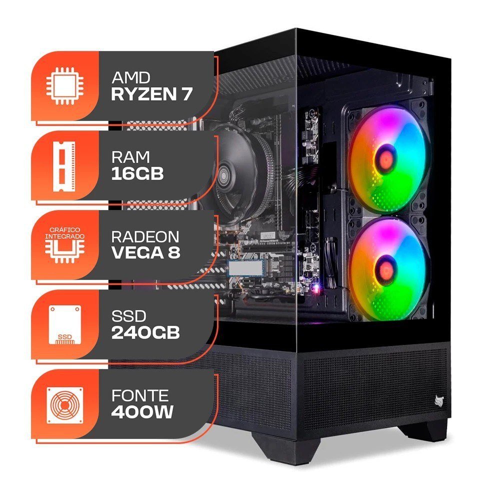 PC Gamer Mancer, Ryzen 7 5700G, Vega 8, 16GB DDR4 🖥️🎮