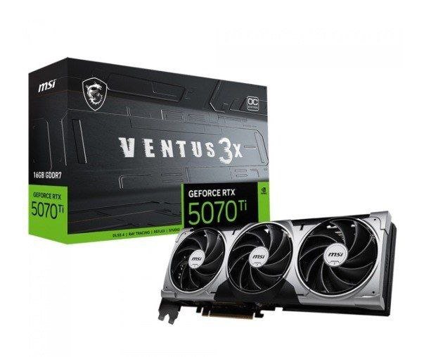 Placa de Vídeo MSI GeForce RTX 5070 Ti Ventus 3X OC 16GB GDDR7 Gaming 912-V531-092 🖥️🎮