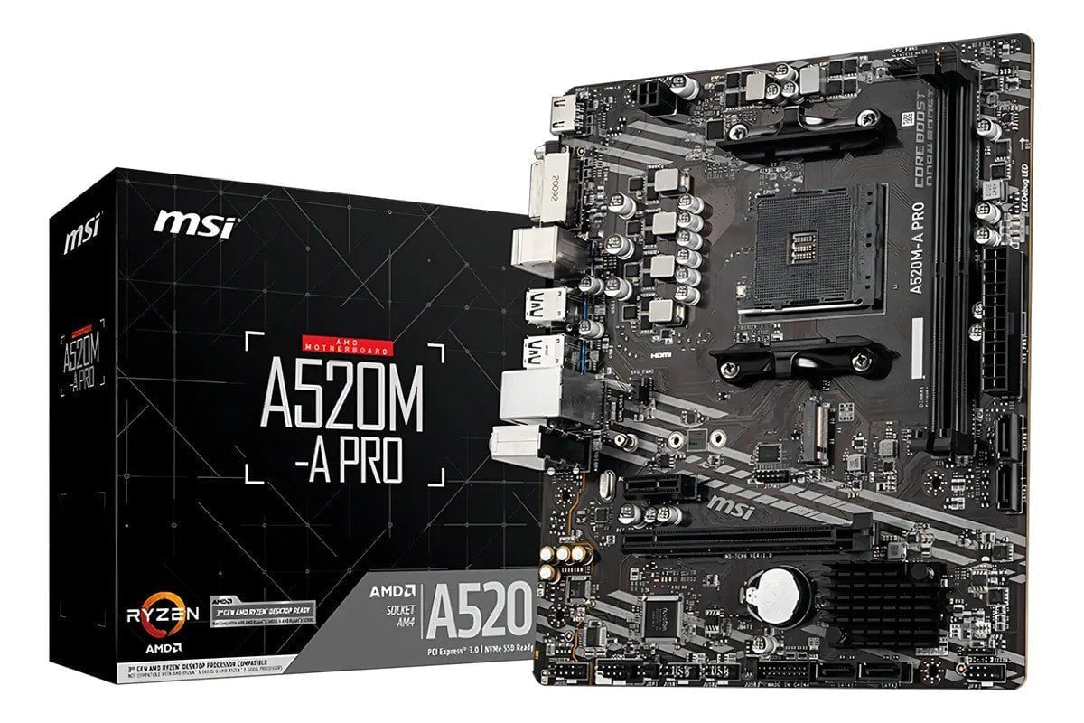 Placa-mãe MSI A520M-A PRO MSI AM4 🖥️