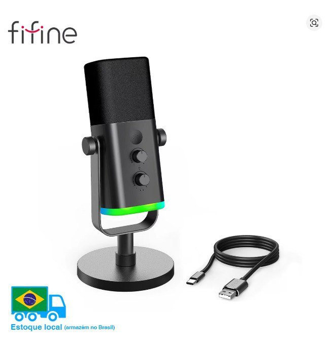 Fifine AM8 Microfone Dinâmico RGB 🇧🇷🎤