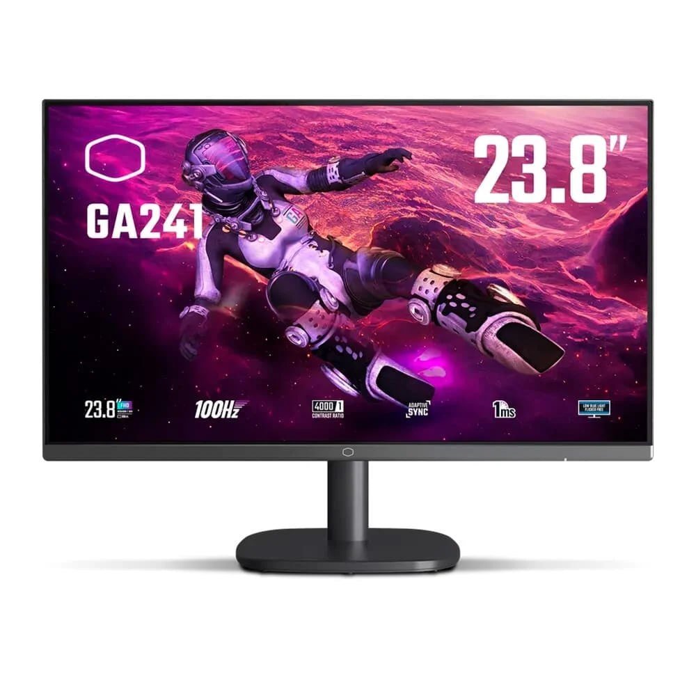 Monitor Gamer Cooler Master GA241, 23.8 Pol, Full HD, 100Hz, 1ms, VA 🖥️🎮