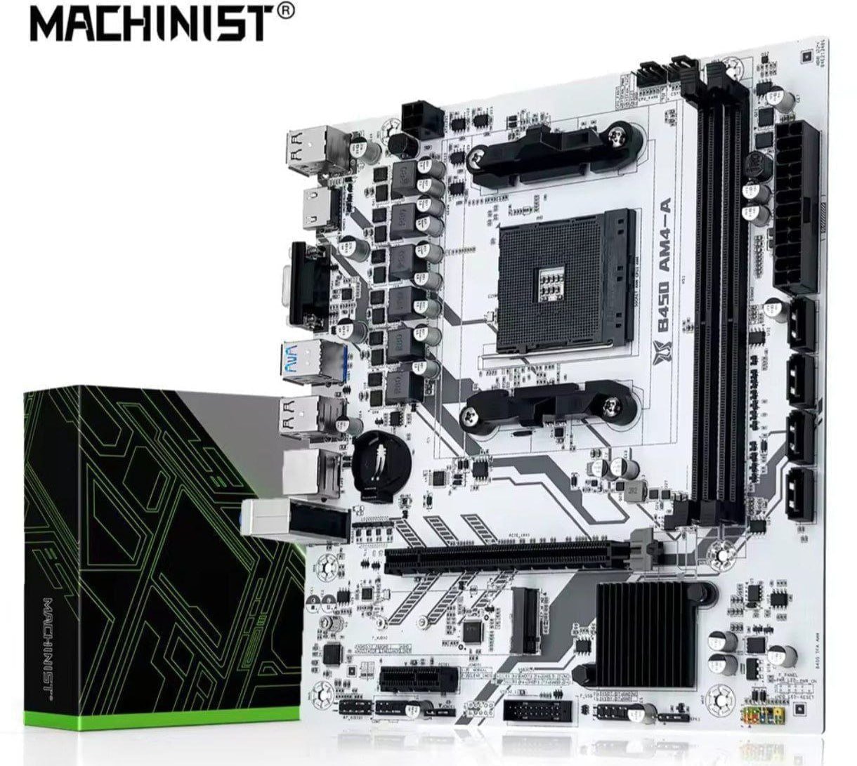 Placa mãe B450m Machinist Branca 🇧🇷🖥️