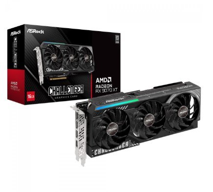 Placa de Vídeo ASRock AMD Radeon RX 9070 XT Challenger, 16GB, GDDR6, FSR, Ray Tracing 🖥️🎮