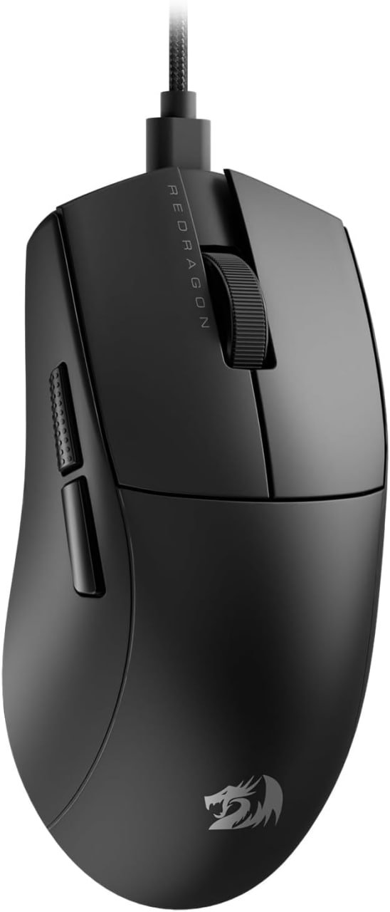 Mouse Gamer Redragon K1ng 1K Preto PAW3327 Cabo USB Tipo-C Removível 12400 DPI M724 🖱️🎮