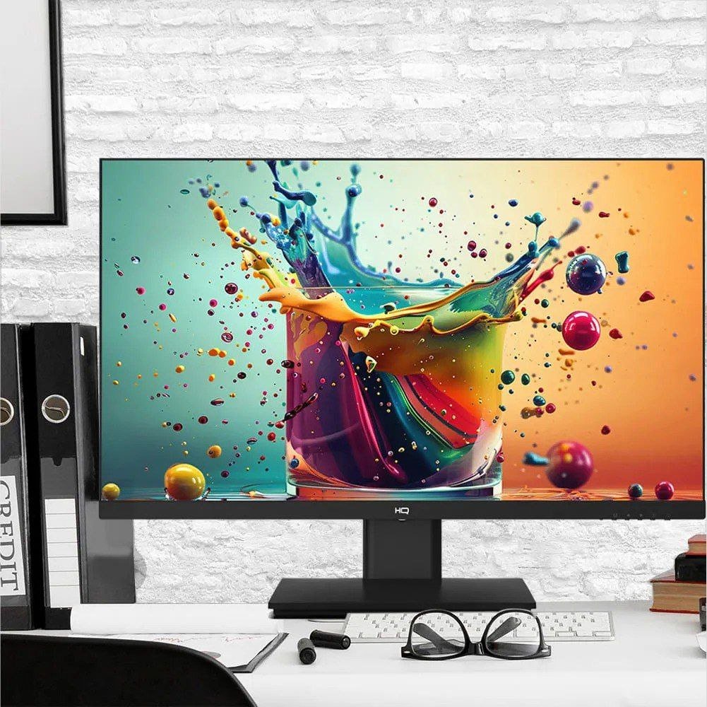 Monitor Led HQ 23,8'' Resolução 1920x1080 75hz HDMI VGA - Cor Preto 🖥️