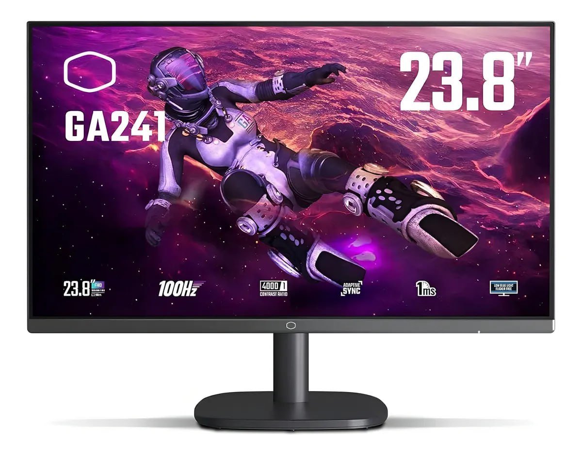 Monitor Gamer Cooler Master GA241, 23.8 Pol, Full HD, 100Hz, 1ms, VA 🖥️🎮