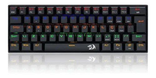 Teclado Mecânico Redragon Lakshmi Rainbow Brown K606 ABNT2