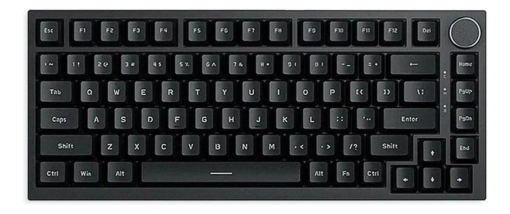 Teclado Mecânico Ajazz Ak820 75% Hot Swappable Retroiluminado Preto Inglês Internacional 🖱️⌨️