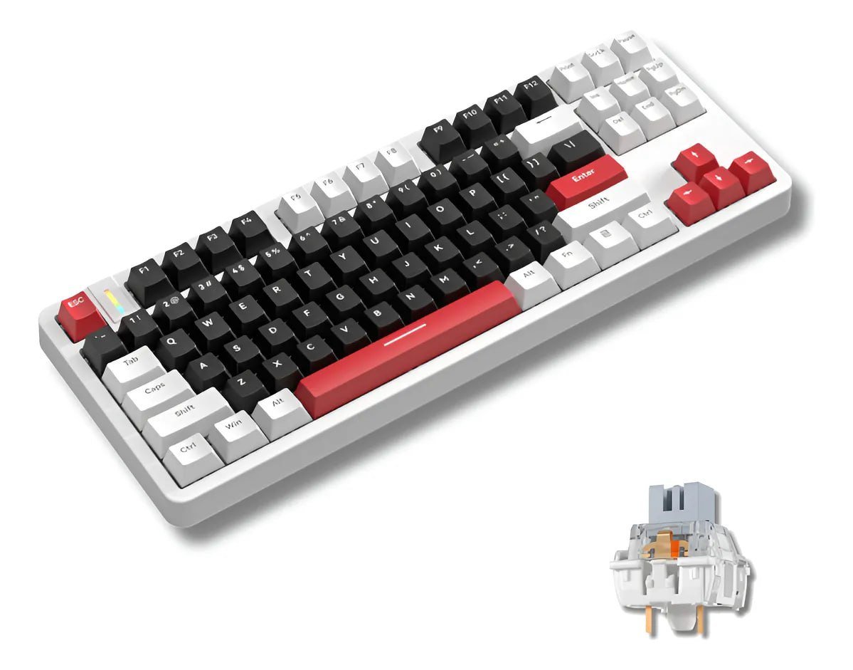 Teclado Mecânico 80% Gaming Gasket Hotswap Furycube G87 🎮⌨️