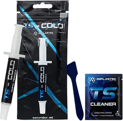 PASTA TÉRMICA TS - COLD 10,5 W/MK SERINGA 4G - IMPLASTEC 🎁