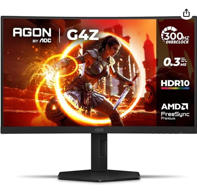 Monitor AOC AGON Curvo 27" Full HD 1080P VA 300Hz 0.3ms HDR10 🖥️