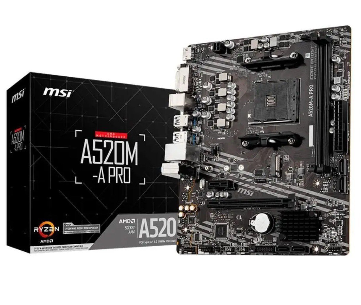 Placa Mãe MSI A520M A Pro AMD AM4 mATX DDR4 Preto 💻🖥️