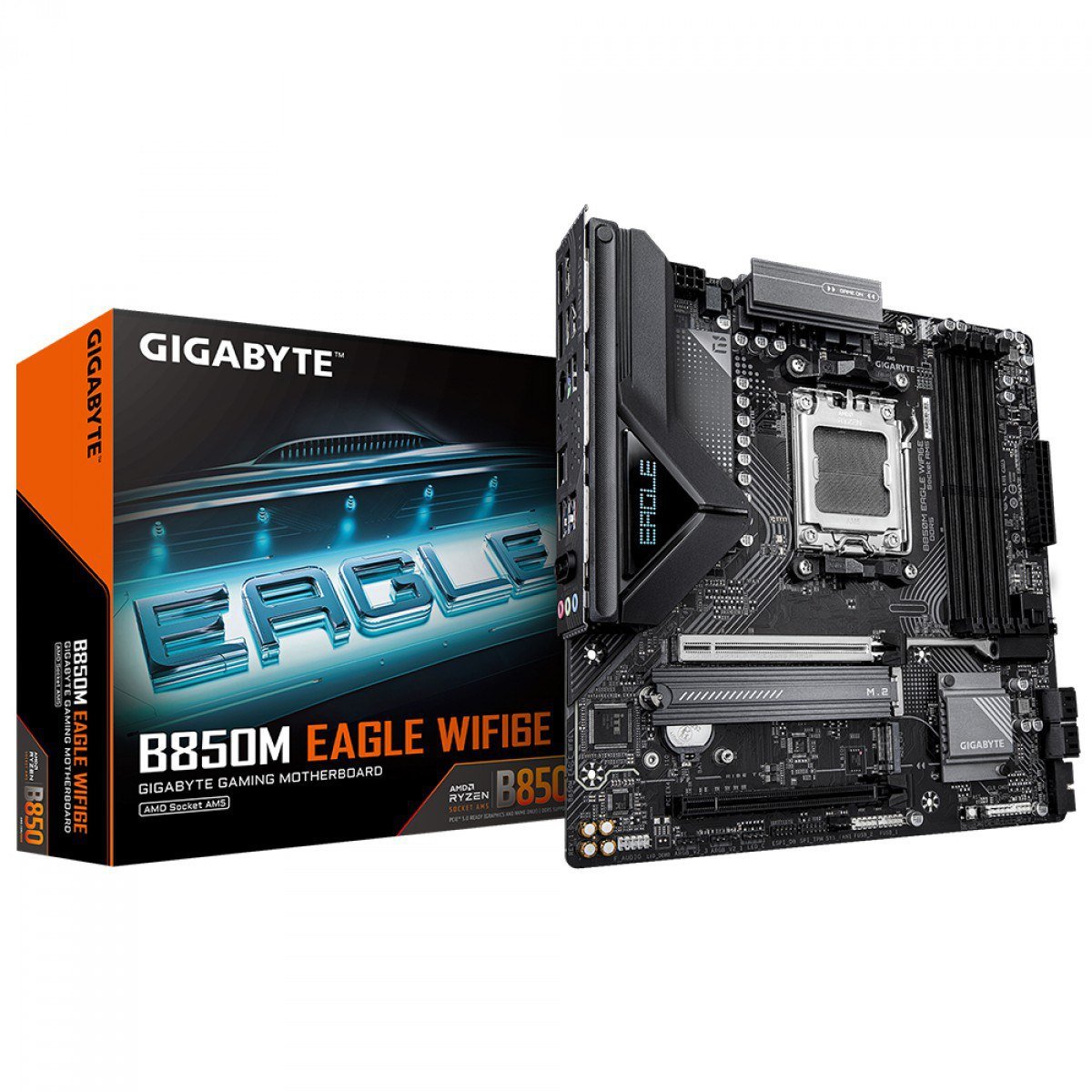 Placa Mãe Gigabyte B850M EAGLE WIFI6E, Chipset B850, AMD AM5, M-ATX, DDR5 🖥️