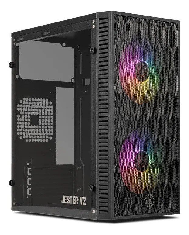 Gabinete para jogos TGT Jester V2 com 2 ventiladores cor Preto 🖥️🕹️