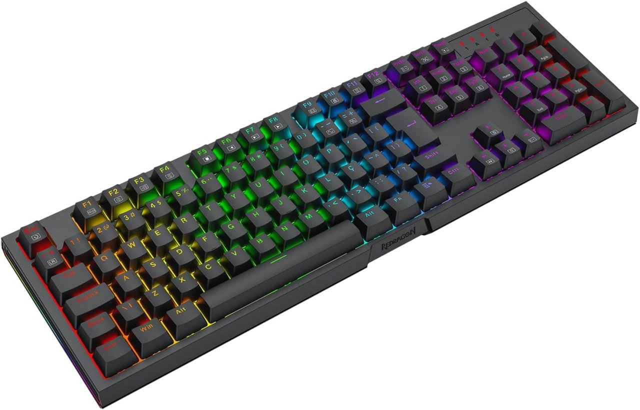 Teclado Mecânico Gamer Redragon Argo RGB Preto Switch Marrom K670-RGB 🎮⌨️