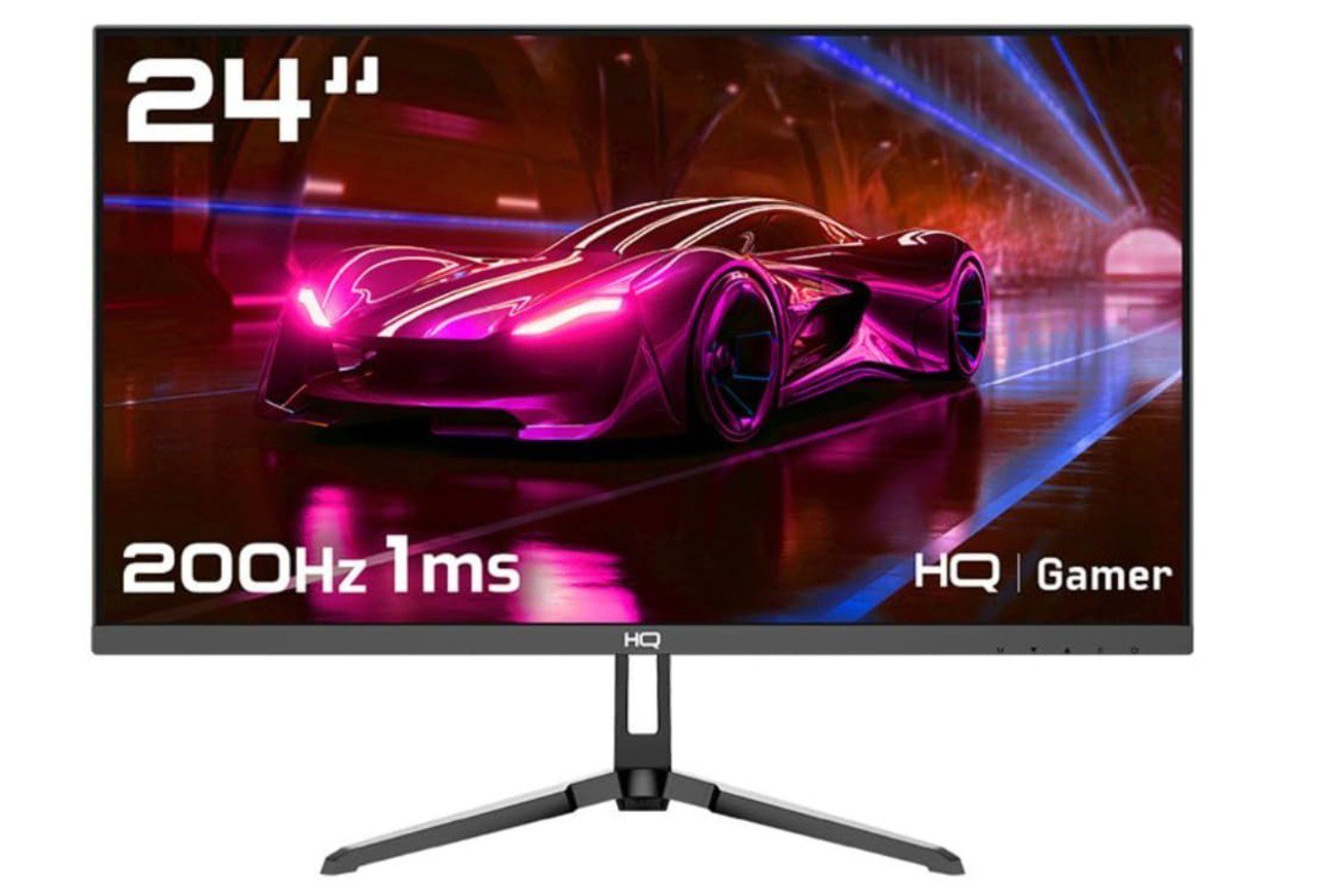 Monitor Gamer HQ Ultra 24” IPS 200Hz, 1ms, Full HD, FreeSync, HDMI + DisplayPort, Frameless HQ24IP200 🖥️🎮