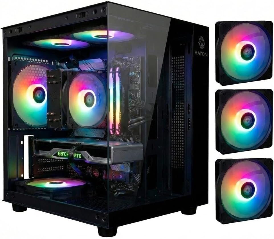 Gabinete Gamer Aquario Mini Cubo Preto GB1787 Micro-ATX ITX 3 Fans Inclusas 🎮🖥️