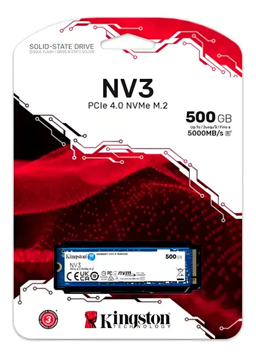 Ssd M.2 Nvme Pci-e Gen 4.0 500gb Kingston Nv3