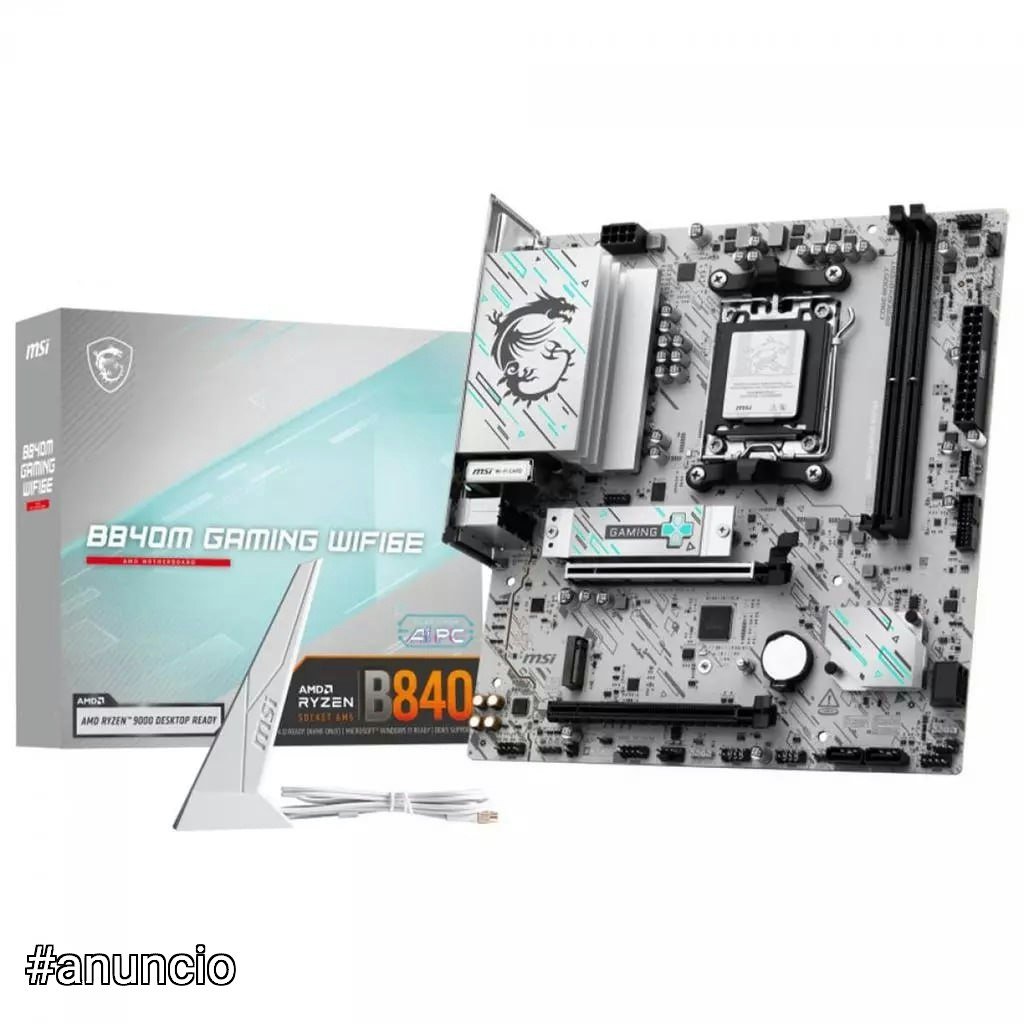 Placa Mãe MSI B840M Gaming WiFi6E, Chipset B840, AMD AM5, mATX, DDR5, B840M GAMING WIFI6E 🖥️