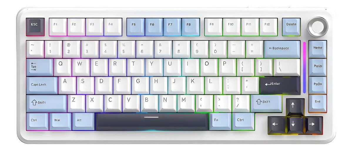 Teclado Mecânico Gamer F75 Sem Fio Tri Mode RGB Free Wolf 🎮⌨️