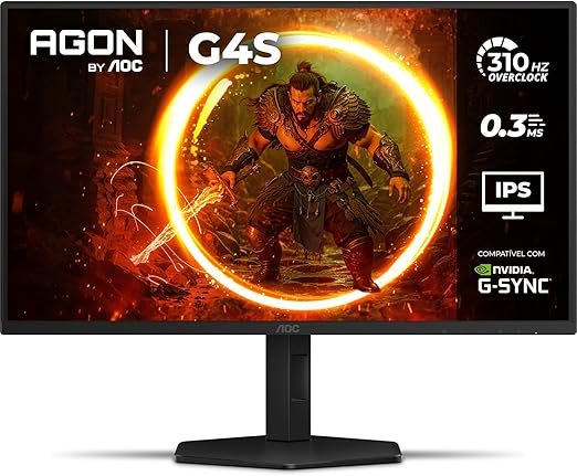 Monitor Gamer AOC AGON G4S 25" 310Hz 0.3ms HDR10 IPS Base Ajustável 25G4S/P 🖥️🎮