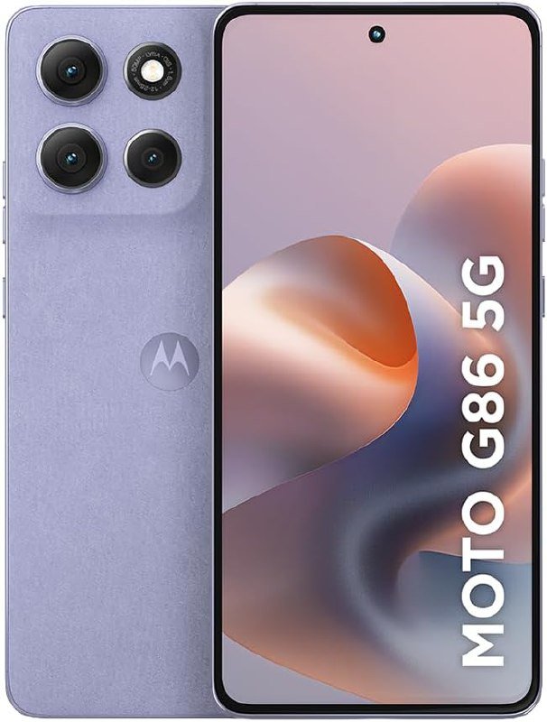 Smartphone Motorola Moto g86 5G - 512GB 24GB (8GB RAM+16GB Ram Boost) Tela 1.5K pOLED, 50MP Sony camera OIS Moto AI, vídeos em 4K, IP68 + IP69 - Lilás 📱🎥