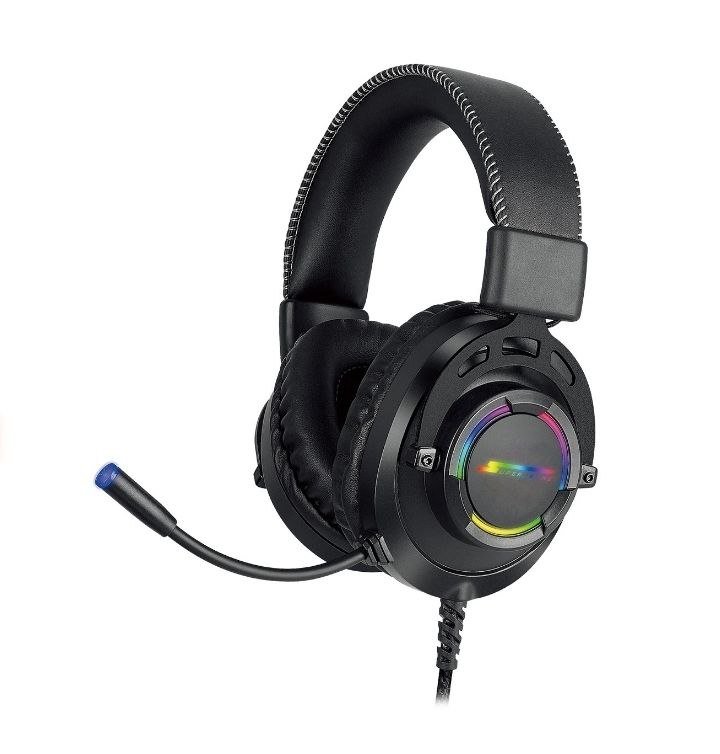 Headset Gamer SuperFrame AURA, 7.1 Surround, RGB, USB, Black 🎧🖤