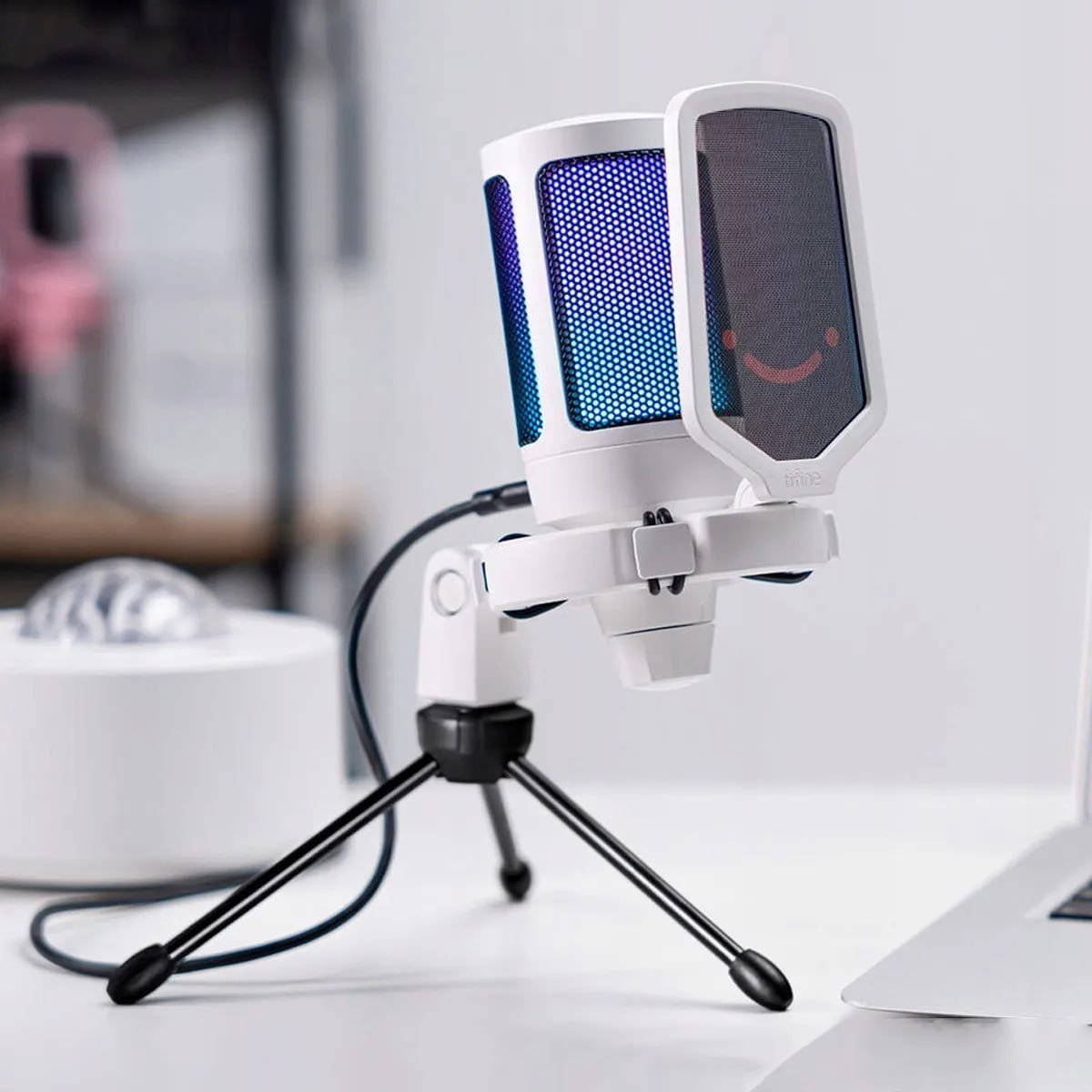 Microfone Fifine AmpliGame A6V Com Luz RGB Com Pop Filter 🇧🇷🛒🎤