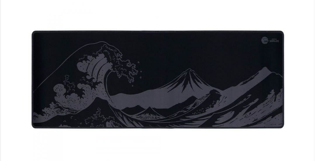 Mousepad Gamer Ninja Wave, Control, Grande, 800x300mm, Preto, GN-MP-WVCEB ✨🖱️