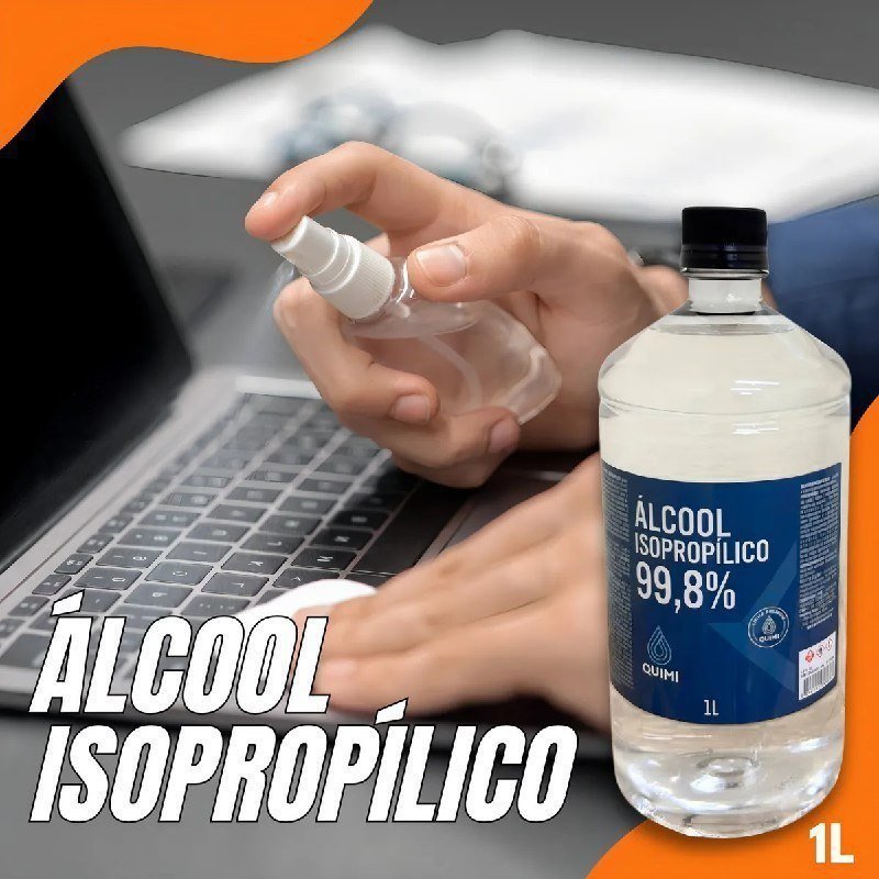 Limpador Isopropílico 99,8% Limpa Telas Eletrônicos Isopropanol 1 LITRO 🧴