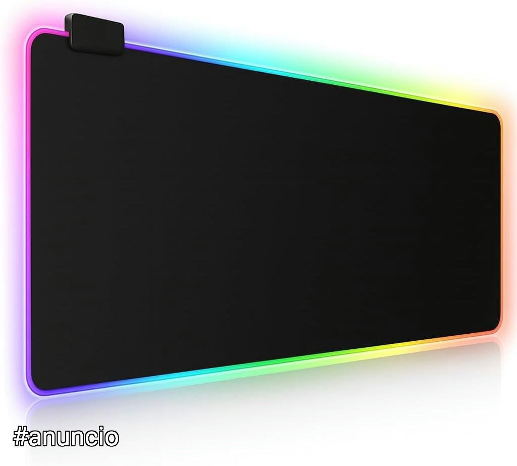 Mouse Pad Gamer Para Jogos com RGB LED Com 14 Modos de Iluminação 80x30cm Grande Estendido Macio Superfície de Velocidade Base Antiderrapante em Borracha e Borda Costurada Escritório e Decoração Gamer 🖱️🎮